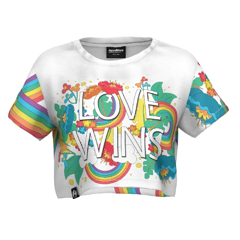 Women's Plus-Size Clothes Love Wins Crop Top