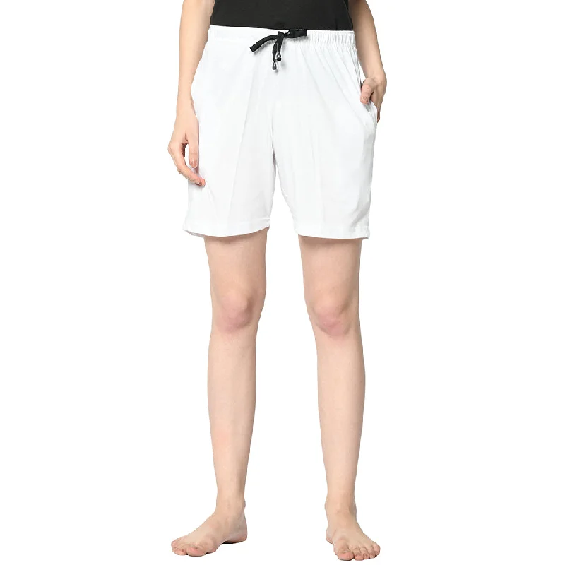 Top Brand Discounts Mack Jonney White Shorts For Women's