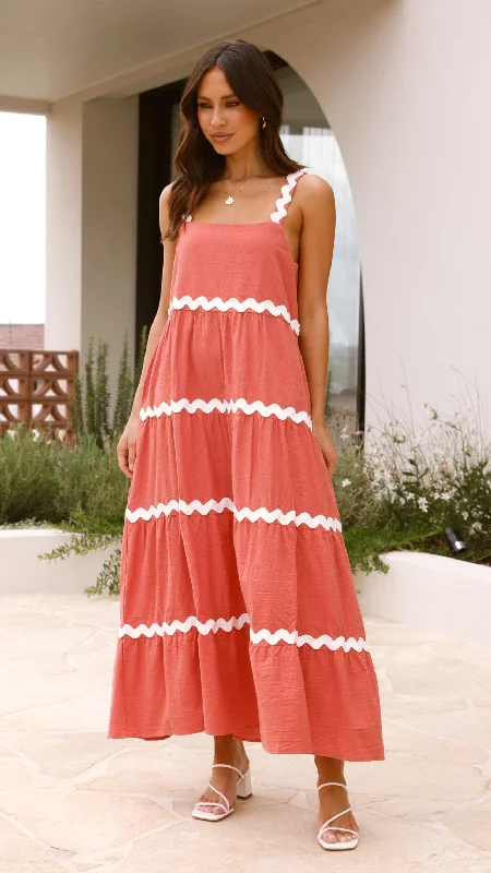 Chic Trends Unveiled Eliana Maxi Dress - Watermelon