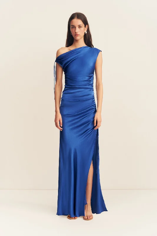 Elegant Women's Attire TATUM GATHERED MAXI DRESS - ULTRAMARINE