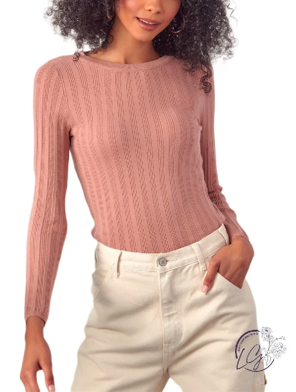 Contemporary Chic Promotions Stating the Obvious Ribbed Sweater