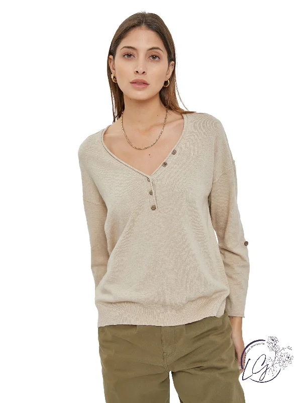 Vintage Clothing For Women Modern Minimalist V-Neck Sweater