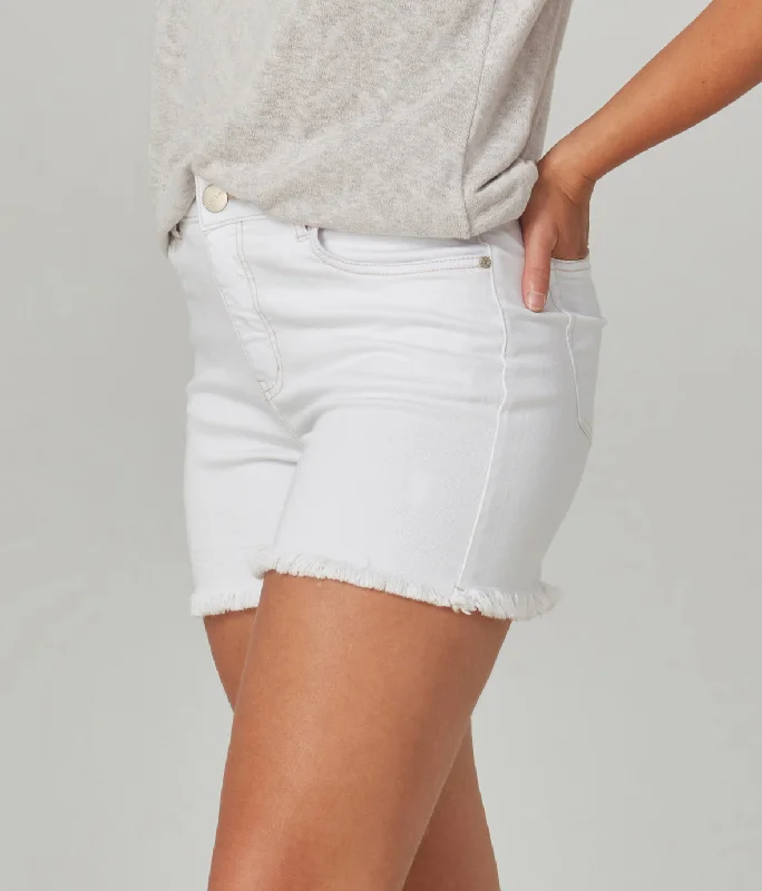 Fashion-Forward Offers Liana High-Rise Shorts-WHT