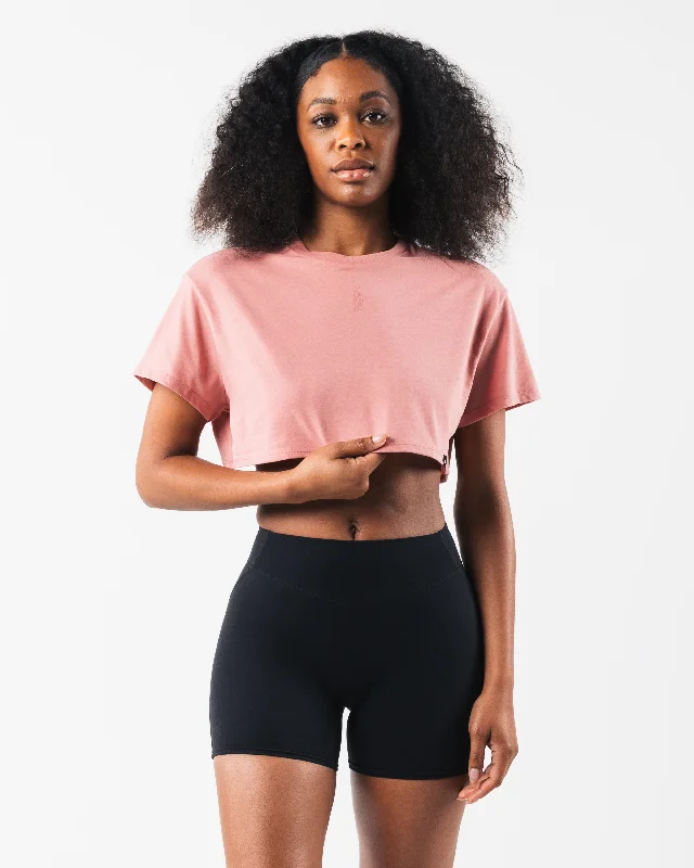 Chic Style, Always In Vogue LDB Oversized Crop Tee - Primrose