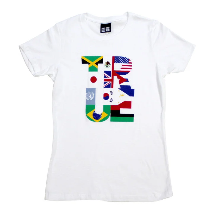 Edgy Fashion Deals Womens True Nations T-Shirt White