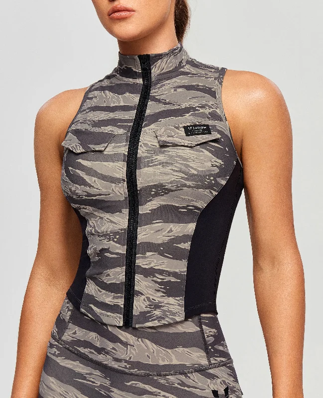 Women's Outerwear Apparel Army Abs Tank - Tiger Stripe Camo