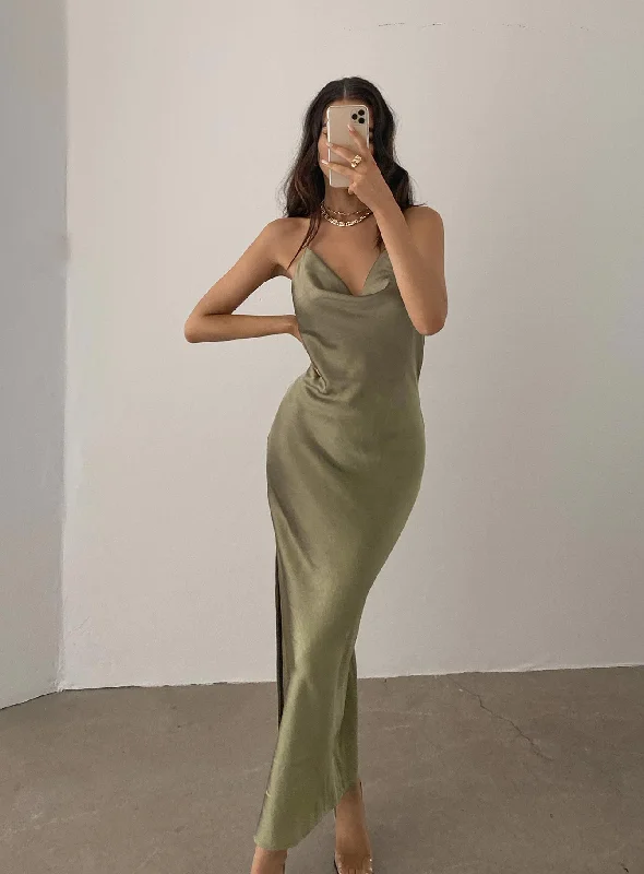 Women's High-Fashion Clothes Alissa Midi Dress Green