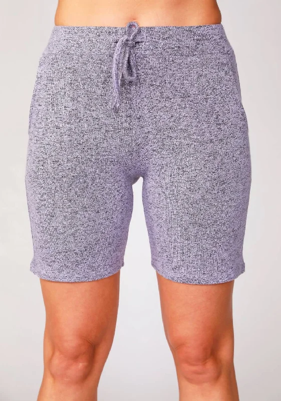 Women's Versatile Apparel Melange Shorts In Lilac