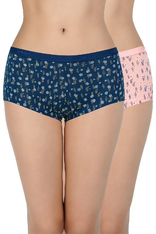 Style Revolution Printed Mid Rise Boyshorts (Pack of 2)