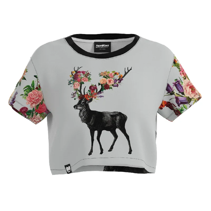 Popular Collection Spring Itself Deer Crop Top