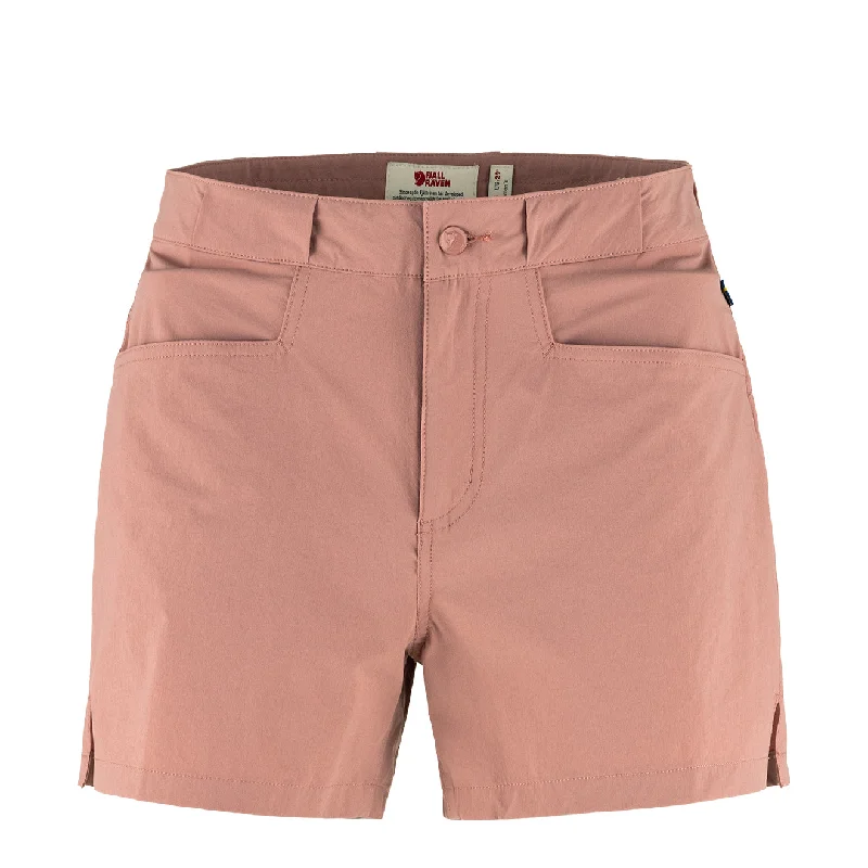 Women's Layered Outfit Fjallraven Womens High Coast Lite Shorts Dusty Rose