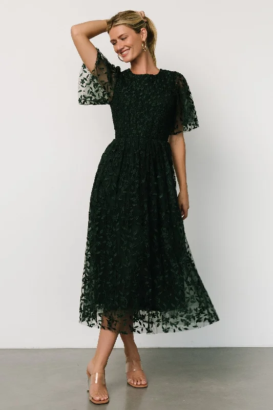 Women's Professional Apparel Kendra Embroidered Dress | Dark Green