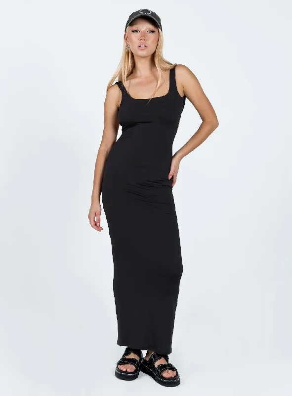 Dive Into Trendy Styles Merlino Maxi Dress Black