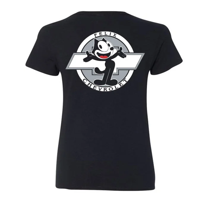 Holiday Attire Sale Happy Cat Woman V-Neck