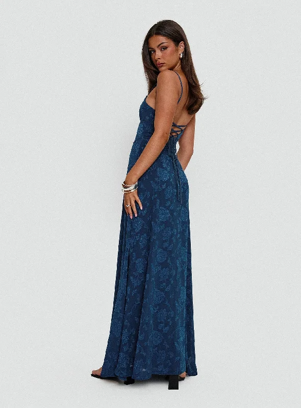 Women's Seasonal Clothes South Of France Maxi Dress Navy