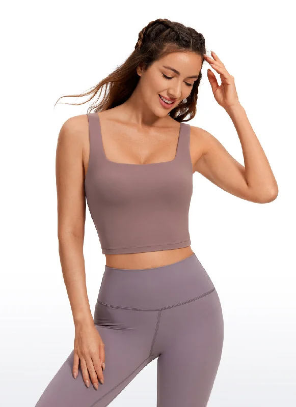 Quick Grab Deals Butterluxe Square Neck Build-in Bra Tanks