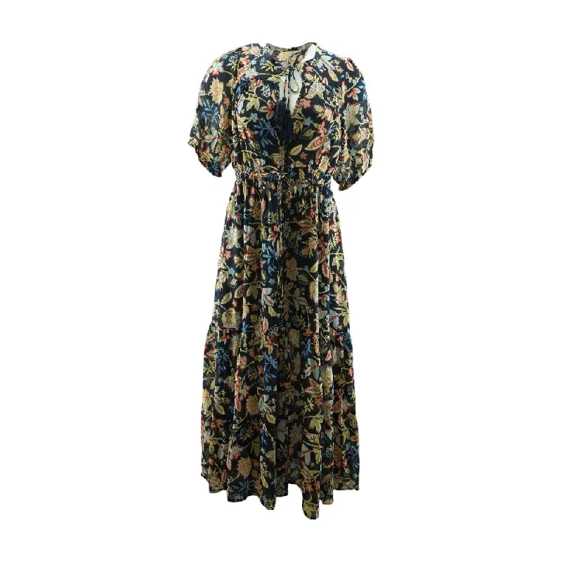 New Arrivals Navy Floral Maxi Dress