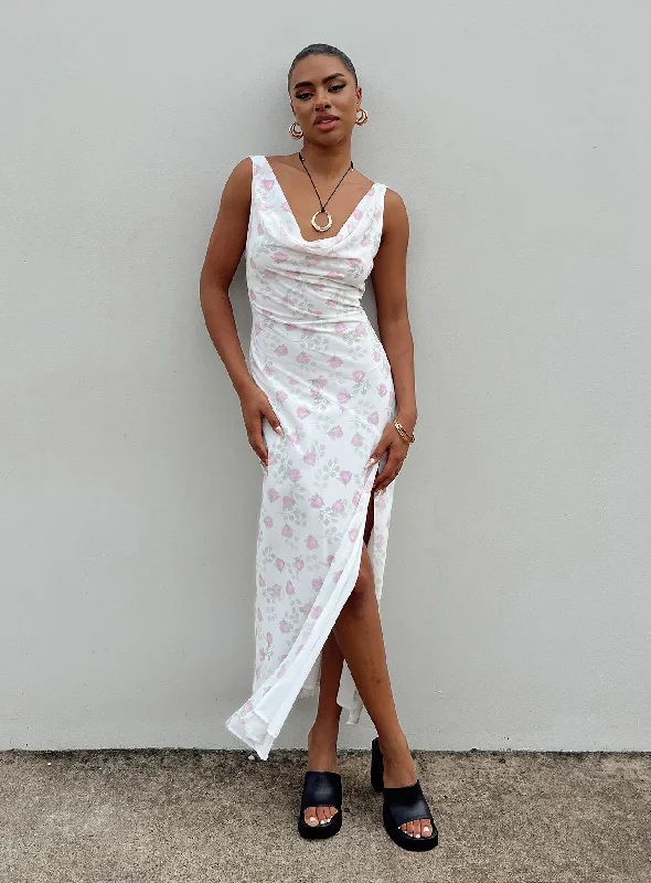 Casual Attire For Women Asbyn Maxi Dress White Floral