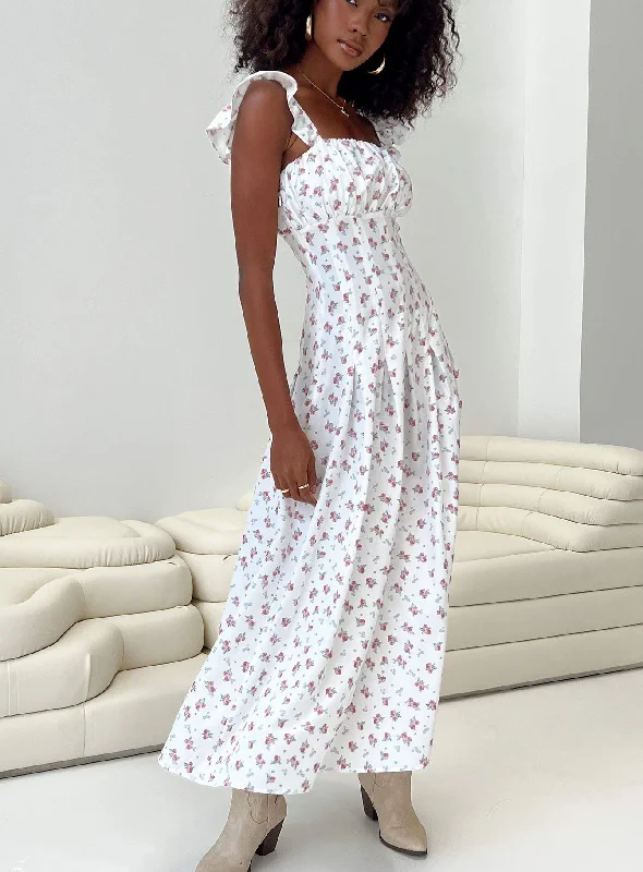 Fashion Sale Alver Maxi Dress White Floral