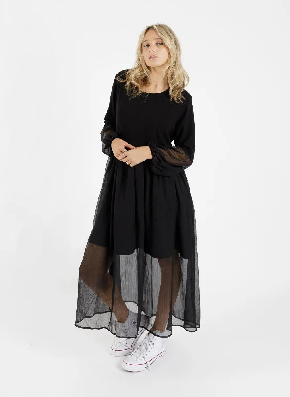 Women's Casual Apparel Sheer Tier Dress