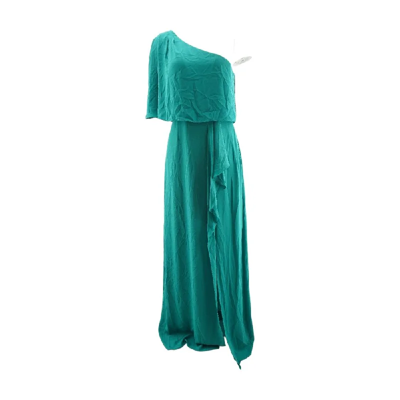 Women's Travel Apparel Green Solid Maxi Dress