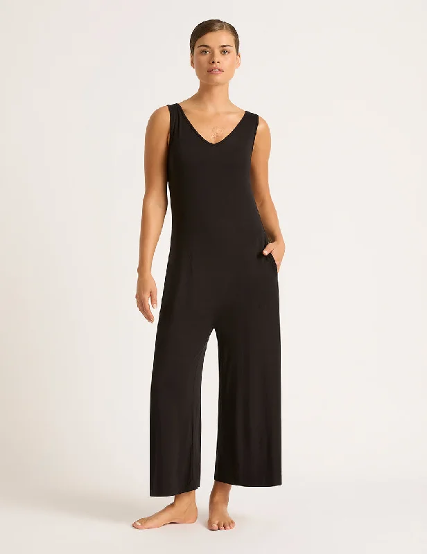 Trendy Pulse Long Jumpsuit - Black