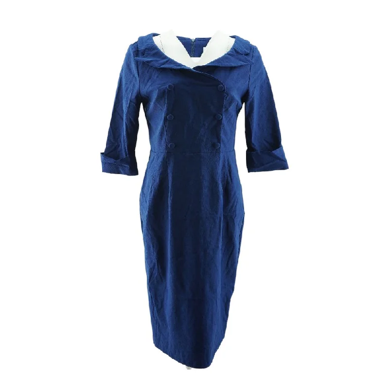 Sustainable Fashion Extravaganza Blue Solid Midi Dress