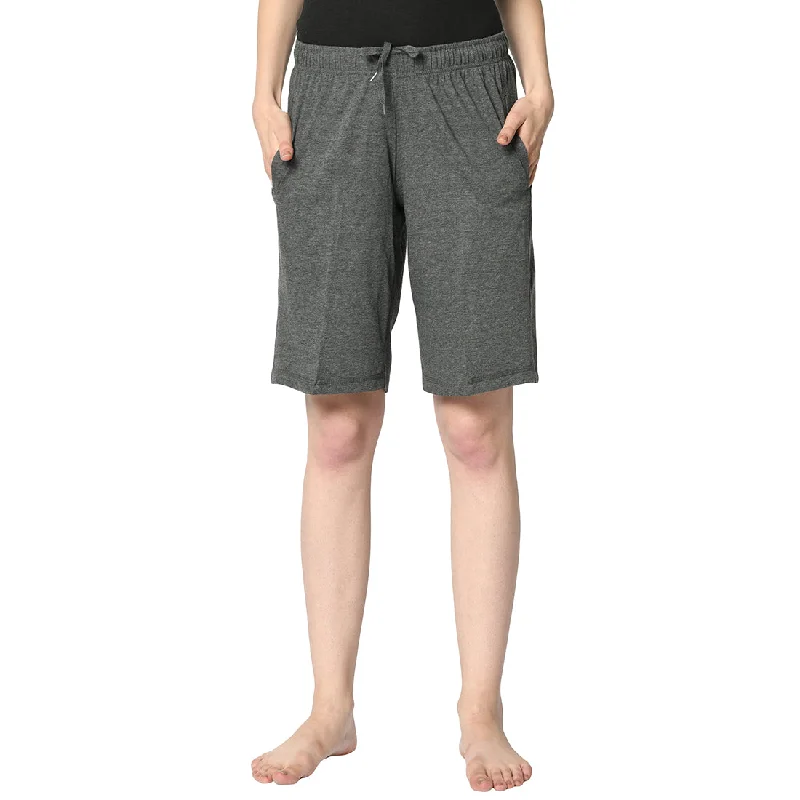 Casual Chic Women's Clothes Mack Jonney Grey Shorts For Women's