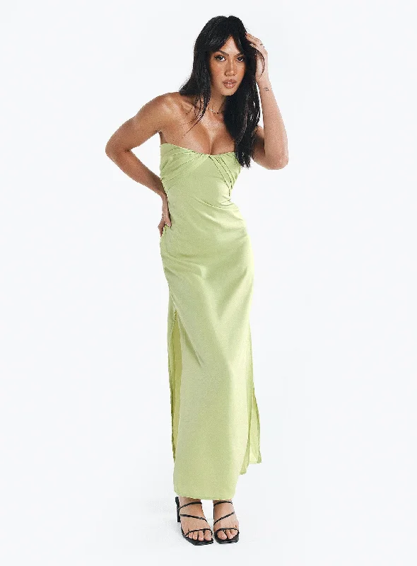 Glamorous Fashion Offers Irena Strapless Maxi Green