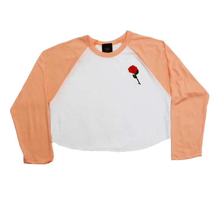 Women's Vintage-Inspired Clothing True Womens Rose Cropped Raglan Peach