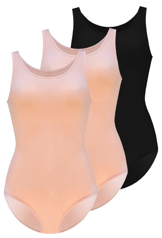 Women's Apparel Tank Smoothing Bodysuit - 3 Pack