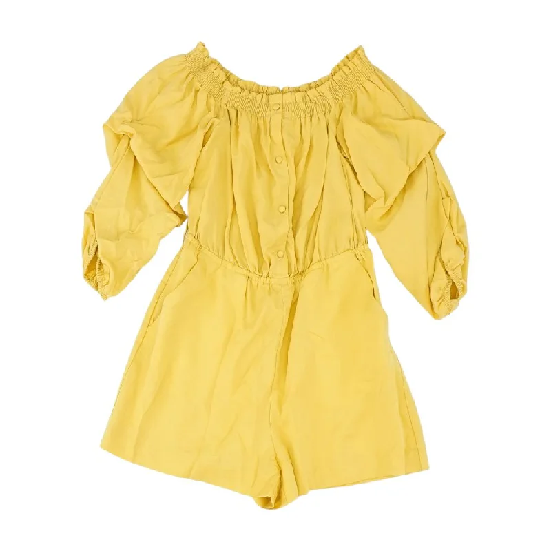 Elegant Fashion Offers Yellow Solid Romper