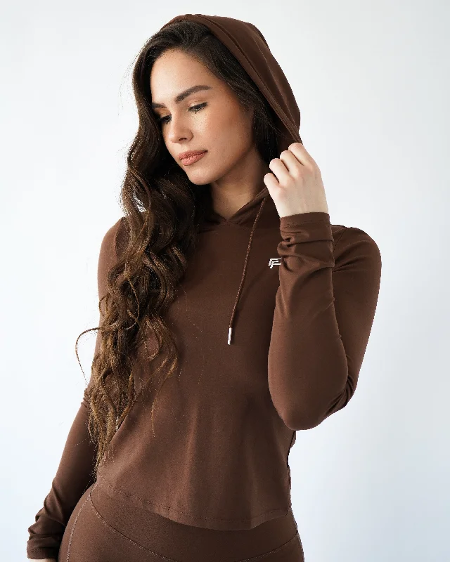 Romantic Fashion Discounts Define Hoodie - Espresso