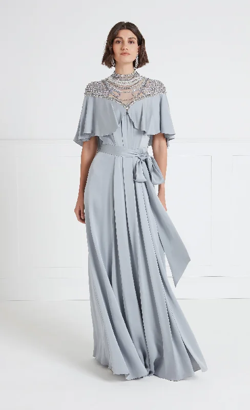 Elevated Casual Discounts Nina Gown - Silver