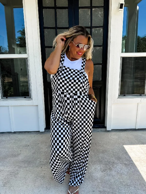 Seasonal Clearance Checkered Karli Boho Overalls