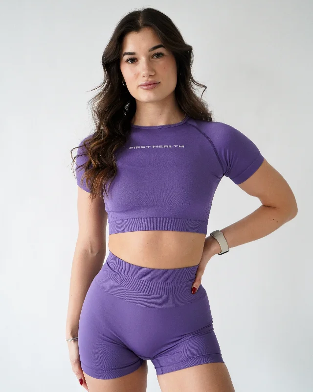 Unleash Your Trend Driven Style Enhance Cropped Tee - Violet