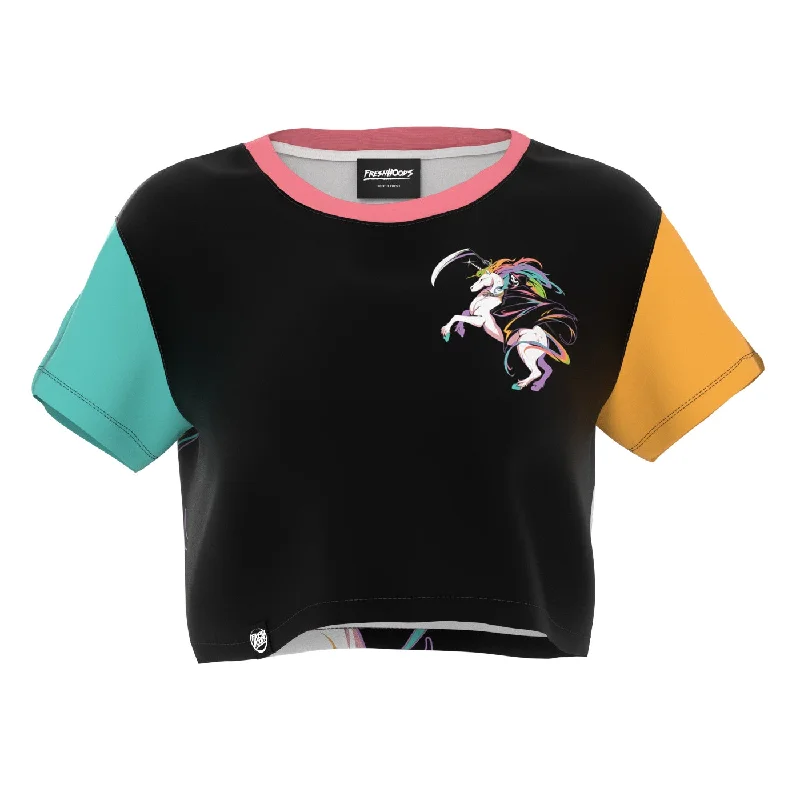 Exclusive Designer Style Deals Death Unicorn Crop Top