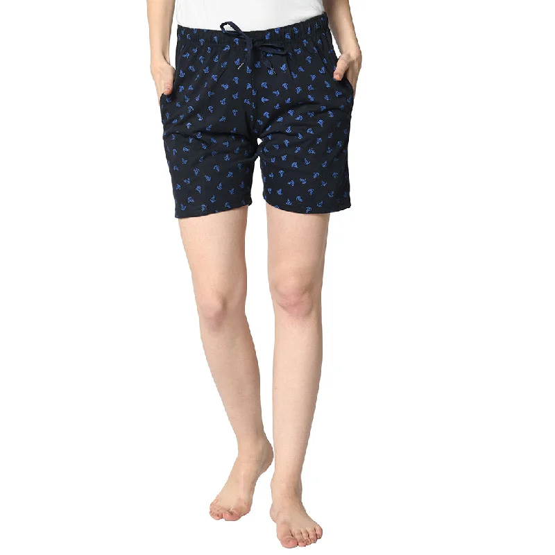 Stylish Women's Clothing Mack Jonney Dark Blue Shorts For Women's