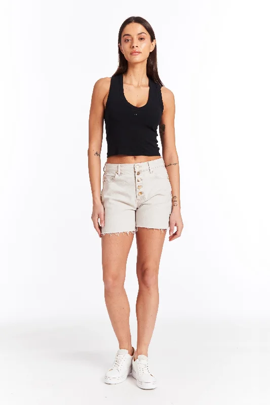 Seasonal Style Discounts Hampton - High Rise Side Slit Short With Raw Edge Hem