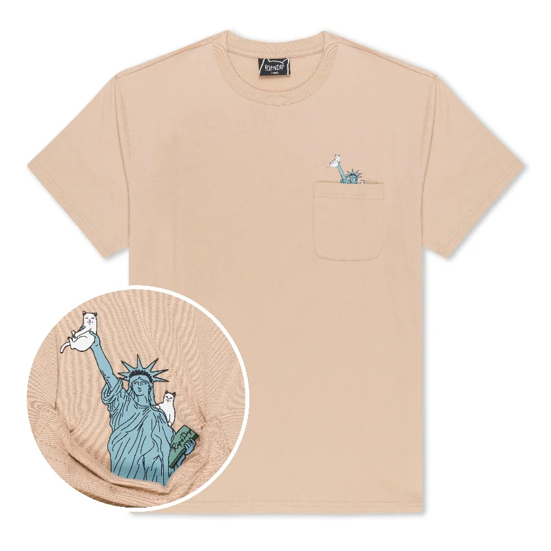 Discover Promotions Liberty Pocket Tee (Almond)