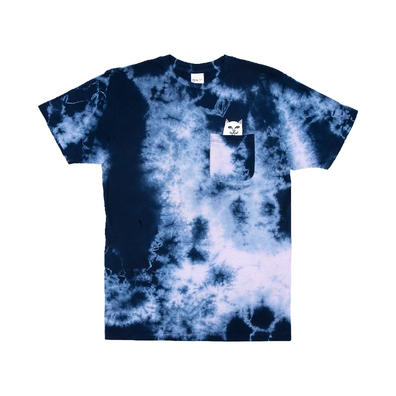 Women's Elegant Clothes Lord Nermal S/S Pocket Tee (Navy/Pink Tie Dye)