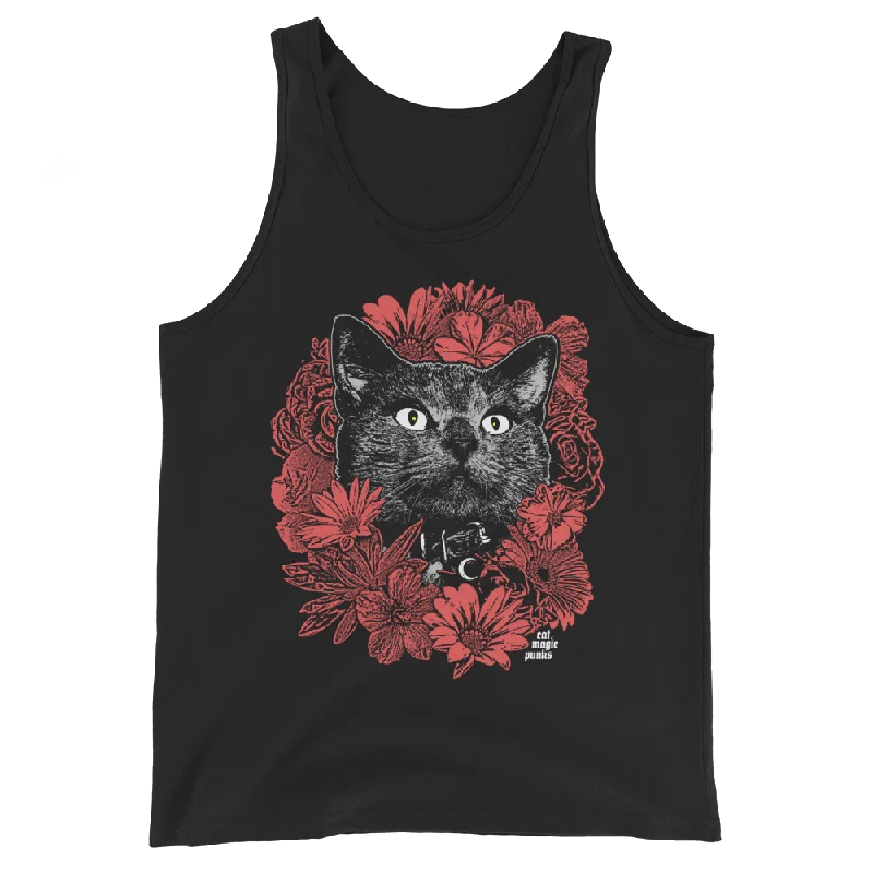 Women's Clothing For Work CATSOMMAR Red Flowers Unisex Tank Top