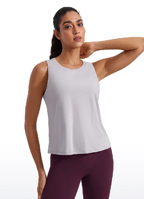 Don't Miss Out Pima Cotton Crop Tank Round Neck