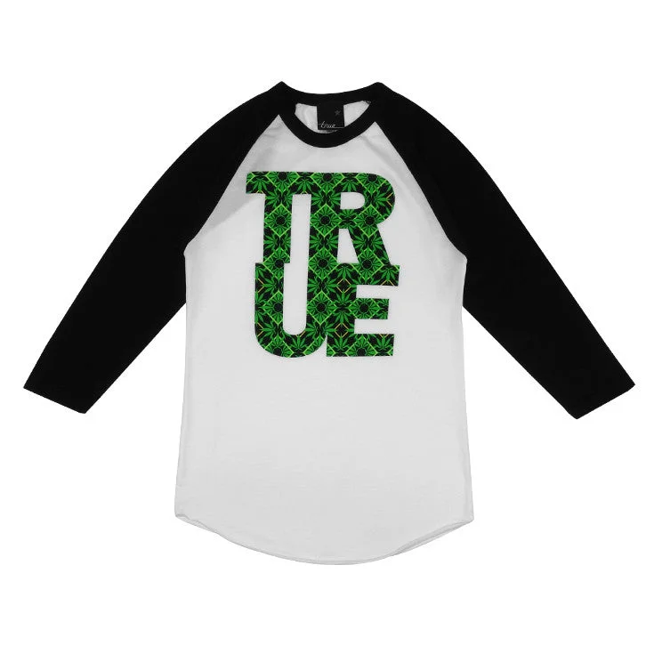 Premium Style Offers Womens True Argyle Raglan THC T-Shirt White/Black