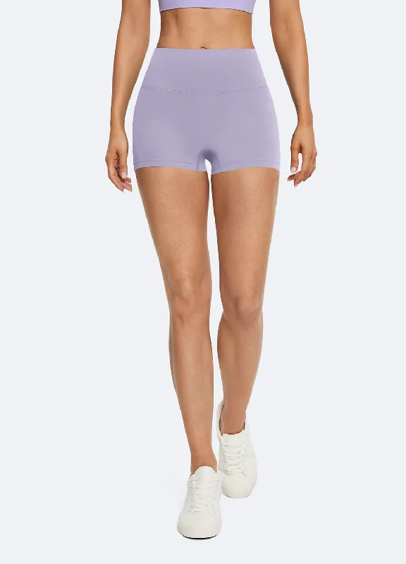 Sophisticated Street Style Offers Lavender Micro Shorts