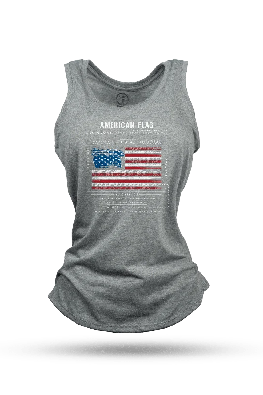 Women's Occasion Wear Apparel Women's Racerback Tank - American Flag Schematic