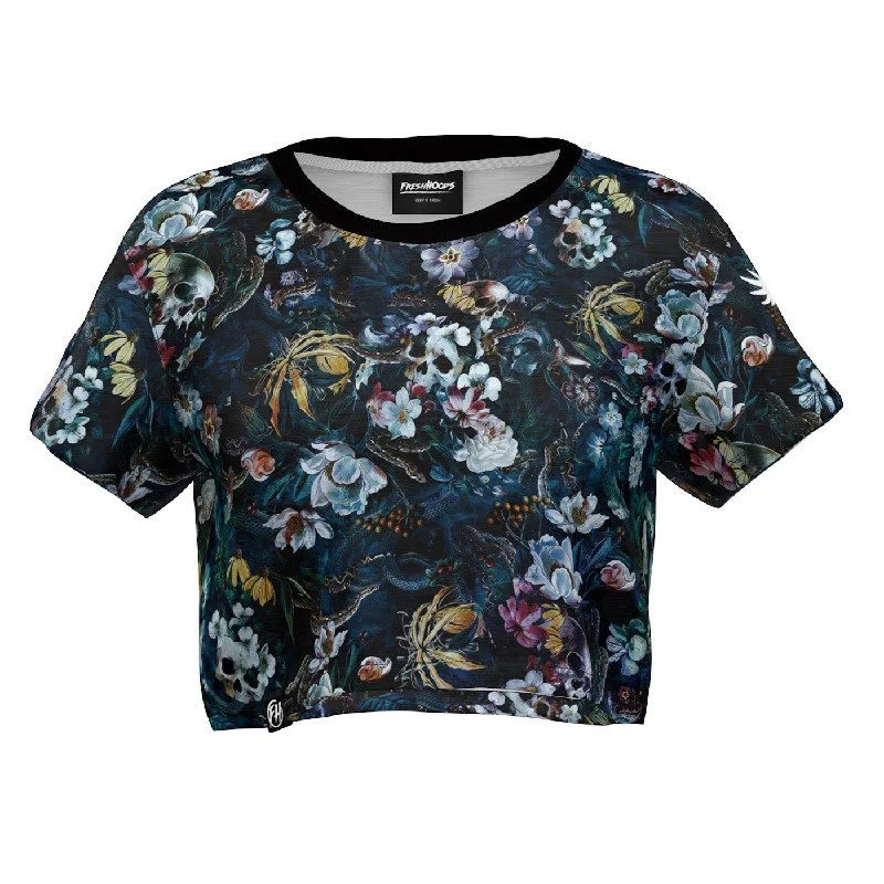 Women's Evening Garments Deserted Garden Crop Top