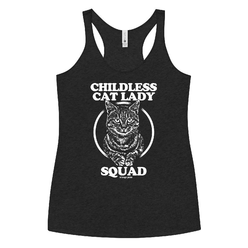 Fashion-Forward Women's Clothing CHILDLESS CAT LADY SQUAD Women's Racerback Tank