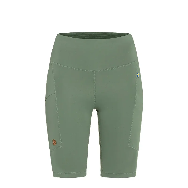 Women's Transitional Outfit Fjallraven Womens Abisko Short Tights Patina Green