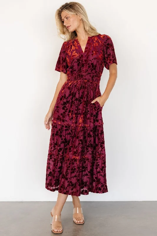 Women's Relaxed Outfit Bronwyn Velvet Dress | Rust